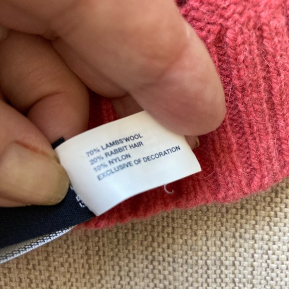 GAP Y2K Lambswool, Rabbit Hair Wool Scarf, Pink, Decorative Ribbon - Picture 5 of 5